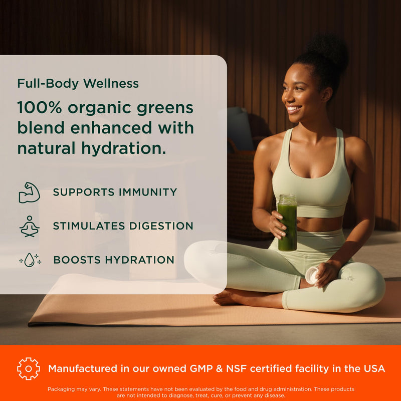 The Genius Brand Daily Superfood Greens, Pineapple, 30 Ct | Organic Plant-Based Whole Food Blend with Greens, Fruits and Veggies for Daily Nutrition, Pineapple Flavor