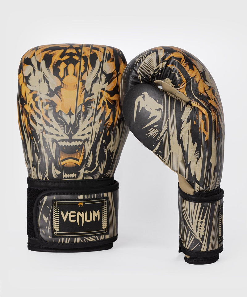 Venum Tiger Boxing Gloves Black/Neon Orange 10 oz - BeesActive Australia