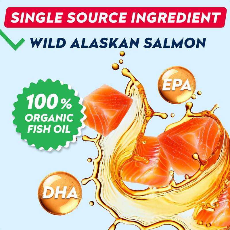 StrellaLab Salmon Oil + Hemp Chews Bundle – Omega 3 for Skin, Coat & Itch Relief + Glucosamine, Hemp, MSM & Turmeric for Joint Pain&Mobility – EPA+DHA – 32 Fl Oz Liquid + Soft Chews – Made in USA