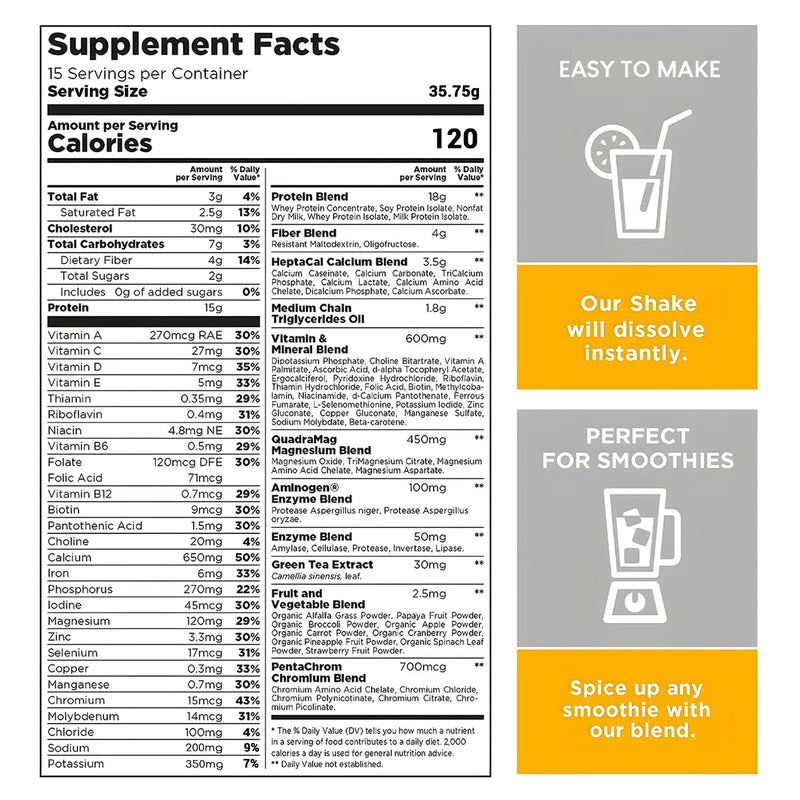 Meal Replacement Shake for Women with Chocolate Flavor, Keto Friendly, Kosher Protein Powder, Probiotics for Easy Digestion, Made in USA, 16,9 Oz - BeesActive Australia