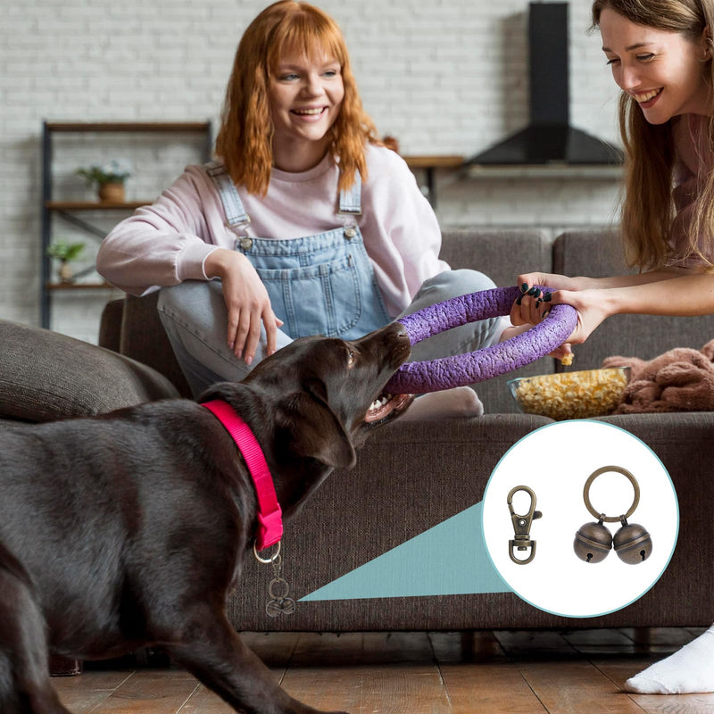 Loud cat dog bells pet tracker bells for crafts cat bells dog bells cat and dog bells for collar training with rotating carabiner clasp - BeesActive Australia