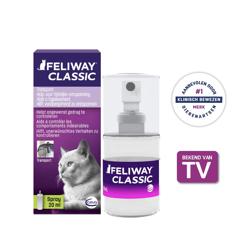 FELIWAY® Classic Spray 20 ml | Stress-free travel & transport for cats L 4 x W 4 x H 10 cm - BeesActive Australia