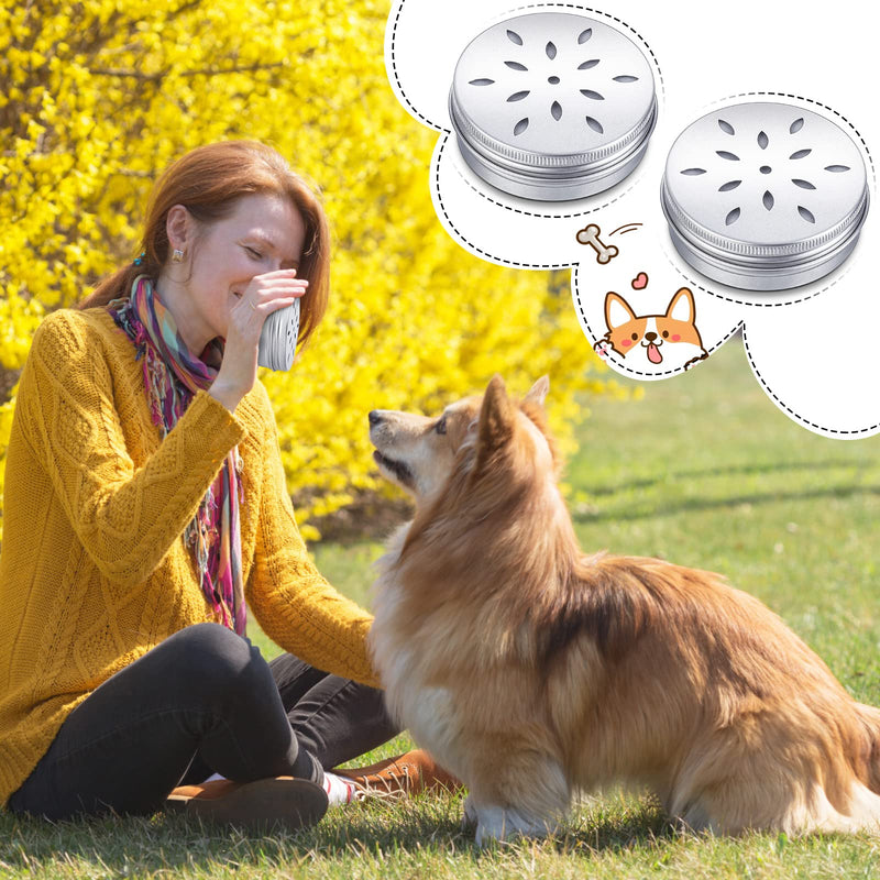 Oudain 12 Pack Dog Scent Work Tins, Dog Scent Training Box, Dog Nose Metal Container with 12 Magnetic Dots, Dog Scent Training Kit Smell Training Canisters Aluminum Cans for Dogs Training (Cute) - BeesActive Australia