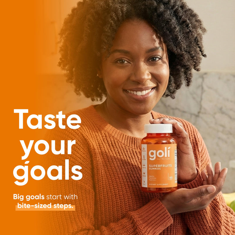 Goli Superfruits Beauty Gummies with Bamboo Silica - Vitamins A, C, E, Zinc - Collagen Support with Superfruit Blend - Vegan, Non-GMO, Gluten-Free, 120 Count (2 Pack) 60 Count (Pack of 2)