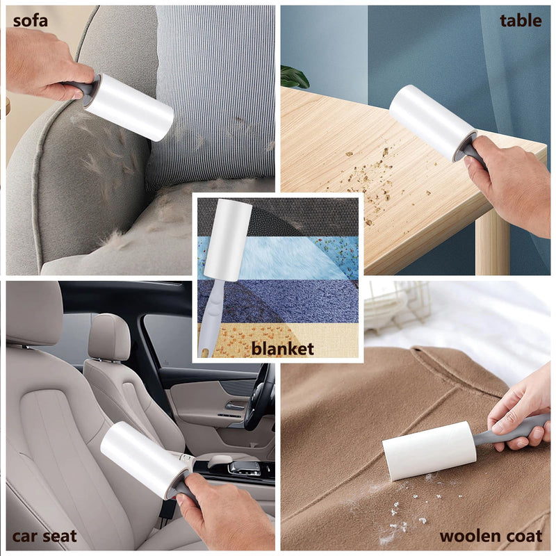 Omtofo 9 rolls 540 sheets lint roller with 1 dust cover + 1 dispenser, extra sticky lint roller, lint roller animal hair, lint roller for clothes, hair, sofa, bed, cat hair, dog hair 10cm/9 rolls - BeesActive Australia