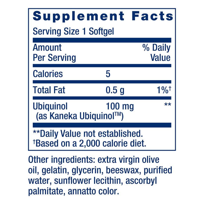 Life Extension Super Ubiquinol CoQ10, Heart Health Supplement, Cell Energy, oxidative Stress Defense, Maximum Absorption, 100 mg, Non-GMO, Gluten-Free, 60 softgels