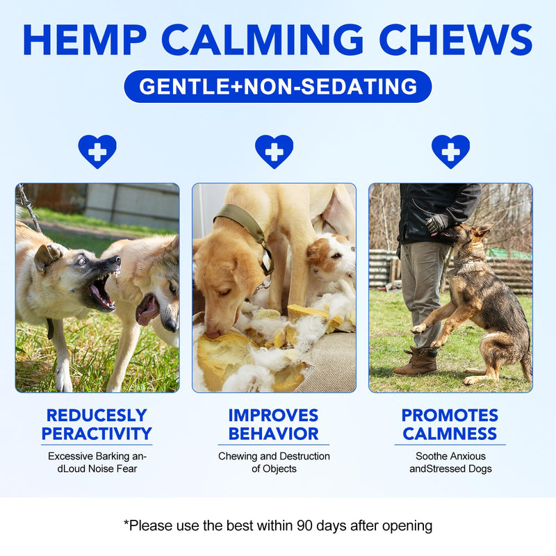 Calming Dog Treats 150 Count - Calm down for Dogs - Reduce Stress Relief, Separation, Barking, Fireworks, Thunderstorms - 100% Natural Ingredients dogs calming Treats (Chicken)