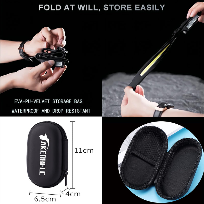 Headlamp, Rechargeable LED Headlamp with Motion Sensor, Up to 1200 lumens and 10 Hours Runtime, 10 Clips and 2 Cases, Waterproof Camping Gear for Hiking, Fishing, Cycling, Repairing 2 PCS