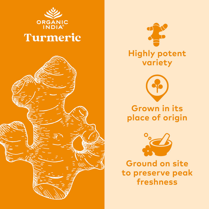 ORGANIC INDIA Turmeric Curcumin with Black Pepper - Organic Turmeric Supplement and Curcumin Supplement, Turmeric Capsules, Joint Support & Immune System Support, Whole Root, Trikatu - 90 Capsules 90 Count (Pack of 1) - BeesActive Australia