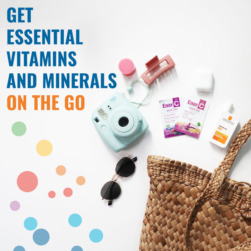 Ener-C Sugar Free Multivitamin Drink Mix - Orange & Berry, 60 Count | Vitamin Powder for Water, Electrolytes Powder No Sugar, Hydration Boost Packets, Zero Sugar, Vitamin C & B12 Orange & Mixed Berry