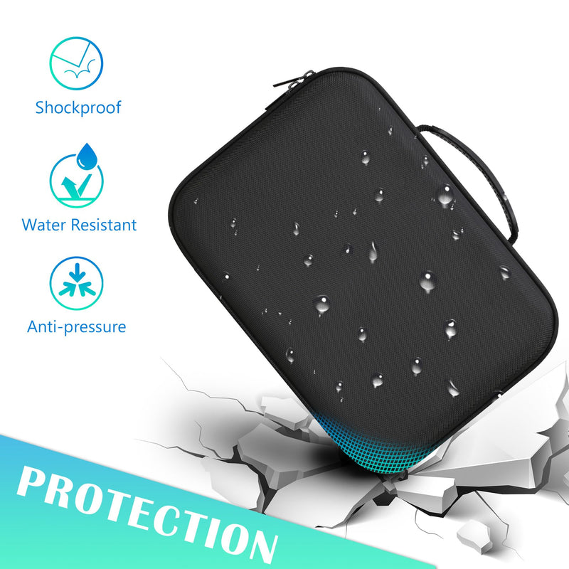 BOVKE Case for Smart Nebulizer for Breathing Problems, Desktop Inhaler Nebulizer for Adults and Kids, Digital Asthma Jet Nebulizer Machine Bag for Home Use, Space for Masks, Tubing, Black+Black - BeesActive Australia