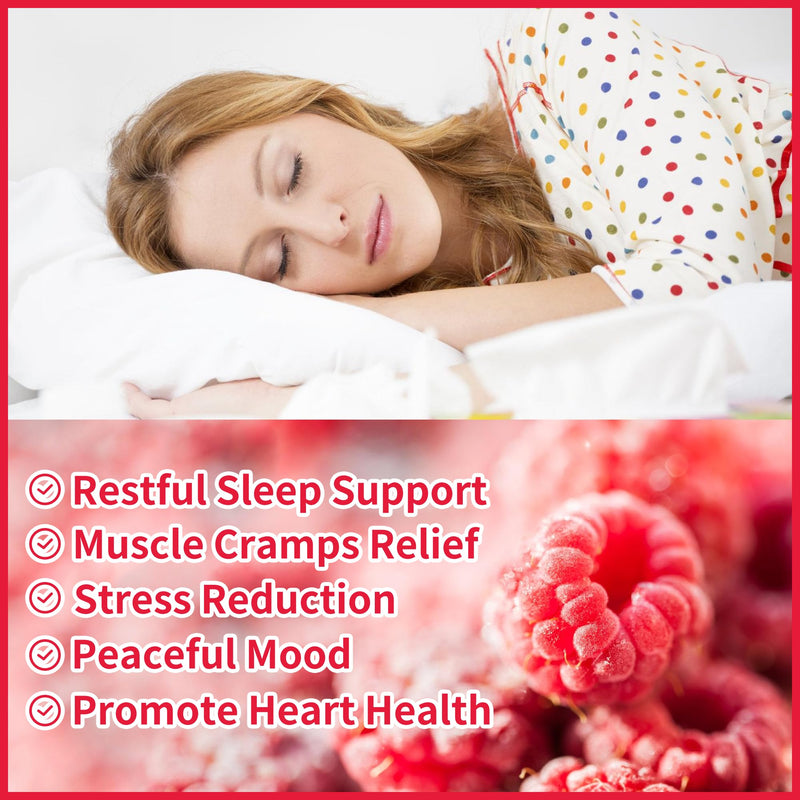 90 CT Magnesium Glycinate Gummies 1000mg - Sugar Free Magnesium Potassium Supplement with Vitamin D, B6, CoQ10 for Calm Mood & Sleep Support - 90 Raspberry Gummies 90 Count (Pack of 1)