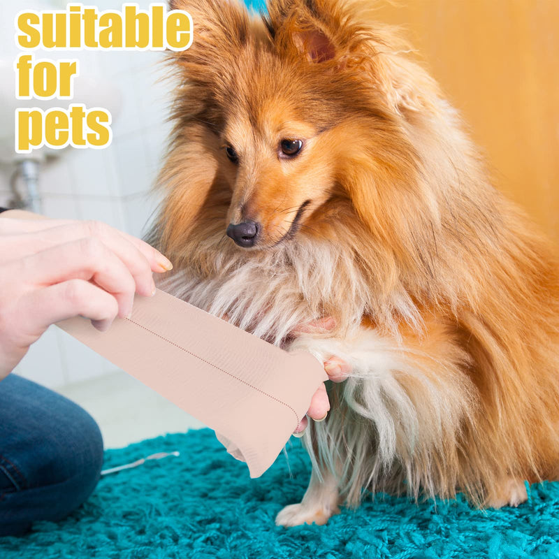 4 Rolls Elastic Tape Adhesive Elastic Tape Self Adhesive Bandage Wrap Flexible Stretch Bandages for Sports Ankle, Knee and Wrist Sprains Animal Pets, 5 Yard (4 Inch in Width) 4 Inch in Width - BeesActive Australia