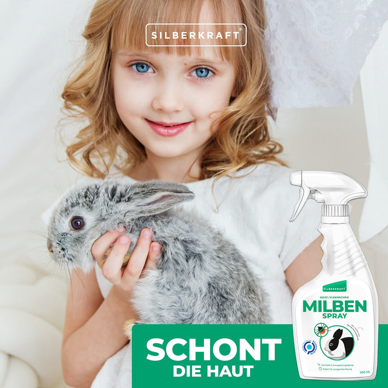 Silberkraft mite spray rabbit/rabbit 500 ml, reliable mite protection for hares, rabbits and other rodents, efficient and guaranteed helpful anti-mite agent - BeesActive Australia