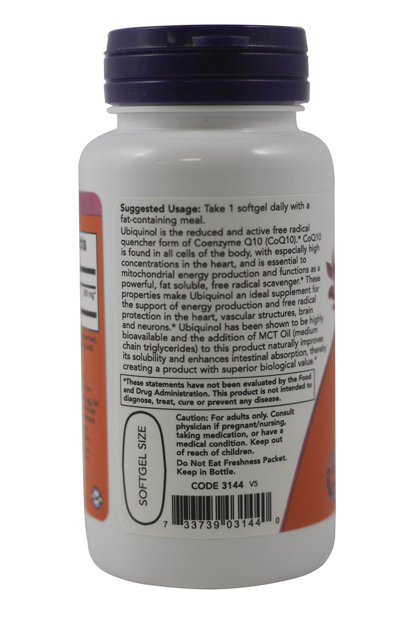 NOW Foods Ubiquinol - 200 mg - 60 Softgels