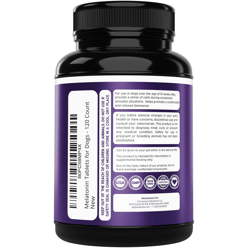 Melatonin for Dogs to Sleep (6mg Dog Sleep Aid) Dog Melatonin for Large Dogs - Help Reduce Stress from Storms, Separation & Anxiety - Puppy Calming Chews - 3rd Party Tested, 120 Chicken Flavor Tablets