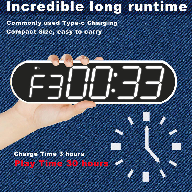Portable LED Gym Timer, Workout Clock for HIIT Tabata Fitness at Home,Garage,Outdoors. Multiple functionality with Customizable Interval Setting, Easy to Read Display. - BeesActive Australia