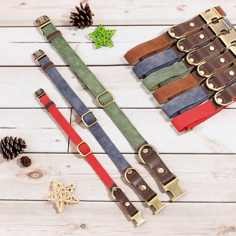 Didog Soft Padded Leather Dog Collar for Large Dogs, Classic Heavy Duty Dog Collar with Quick Release Metal Buckle, Adjustable Large Dog Collar, Leather, Brown, Size L L: Neck Adjustable 38-58cm - BeesActive Australia