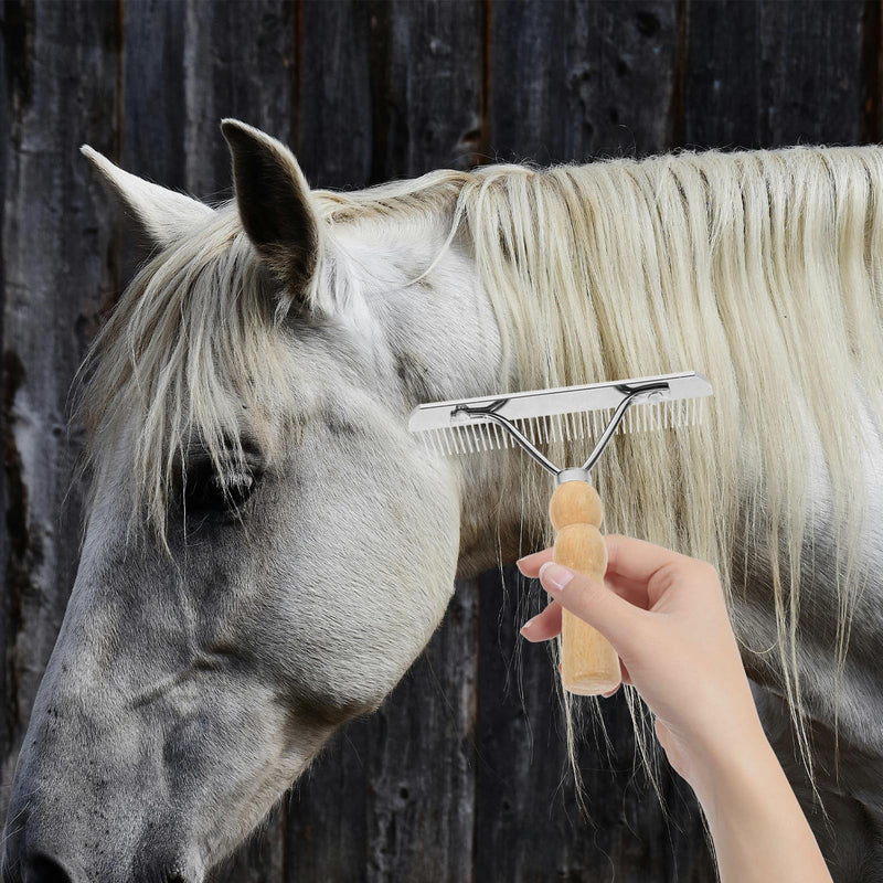 balacoo 3 Pcs Horse Nail Rake Comb - Pet Horse Hair Comb, Horse Brush Steel Comb for Hair, Pet Mane Pulling Tool, Pet Horse Hair Brush, Mane Brush Dog Deshedding Brush - BeesActive Australia