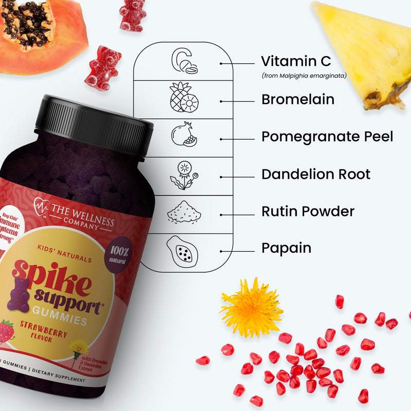 Kids Naturals Spike Support Gummies – Year-Round Wellness with Vitamin C, D & Zinc | 120ct (2 Month Supply) 120 Count (Pack of 1)