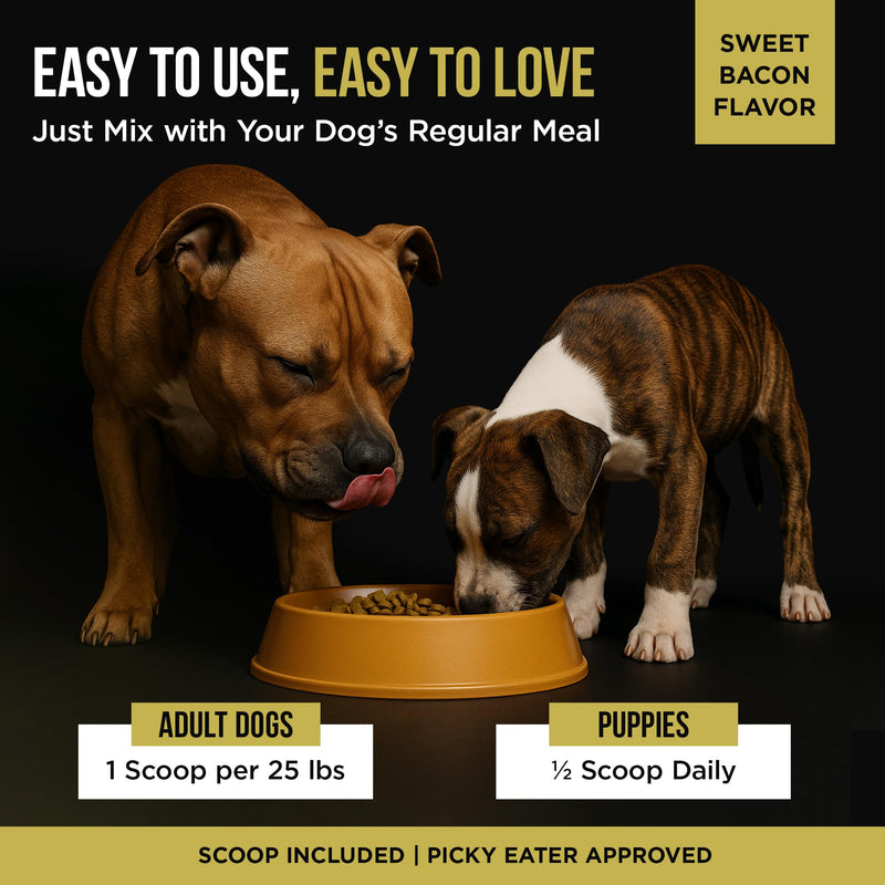 Dog Weight Gainer 30 Servings- Weight Gain Supplements for Dogs - Canine and Dog Muscle Builder - Made in The USA 30 Servings with Weight Gain Support