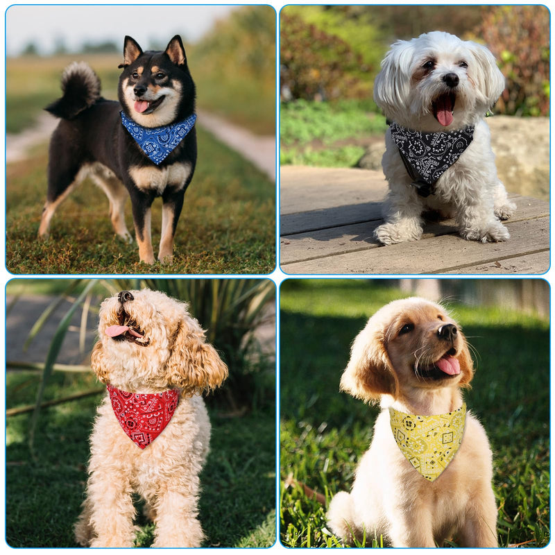 6Pcs Dog Bandana Collar Scarf, Cute Cat Tie Collar Adjustable Pet Bandana Collars for Cats Kittens Puppy Small Dogs, Multicolor - BeesActive Australia