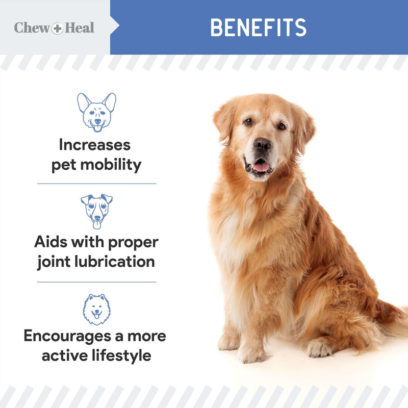 Chew + Heal Labs Liquid Glucosamine for Dogs Hip and Joint Supplement - 16 oz Bacon Flavored Advanced Mobility Support - Made with Glucosamine, Chondroitin, MSM, Turmeric, and Green Lipped Mussel - PawsPlanet Australia