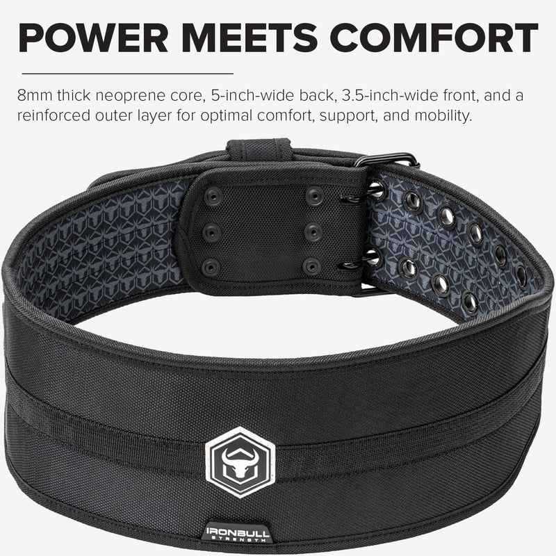 Hybrid Weight Lifting Belt – Heavy Duty Prong Support, Neoprene Interior, Tapered Powerlifting Design – Back Support for Squats, Deadlifts, & Strength Training – Stylish & Rigid Gym Belt for Men & Women Large - BeesActive Australia
