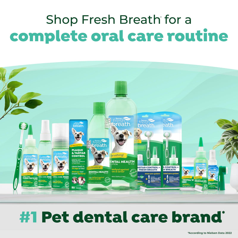TropiClean Fresh Breath Dental Water Additive Concentrate | Dog Teeth Cleaning | Dog Breath Freshener | Dog Dental Care| Made in the USA | 2.2 oz. 2 fl oz (Pack of 1) - BeesActive Australia