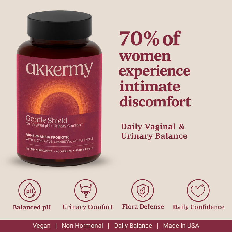 Vaginal Probiotics for Women with Akkermansia, L. Crispatus, Cranberry Pills, & D-Mannose - Supports Vaginal pH Balance for Women, UTI Support & BV Prevention - 60 Day Supply | USA Made