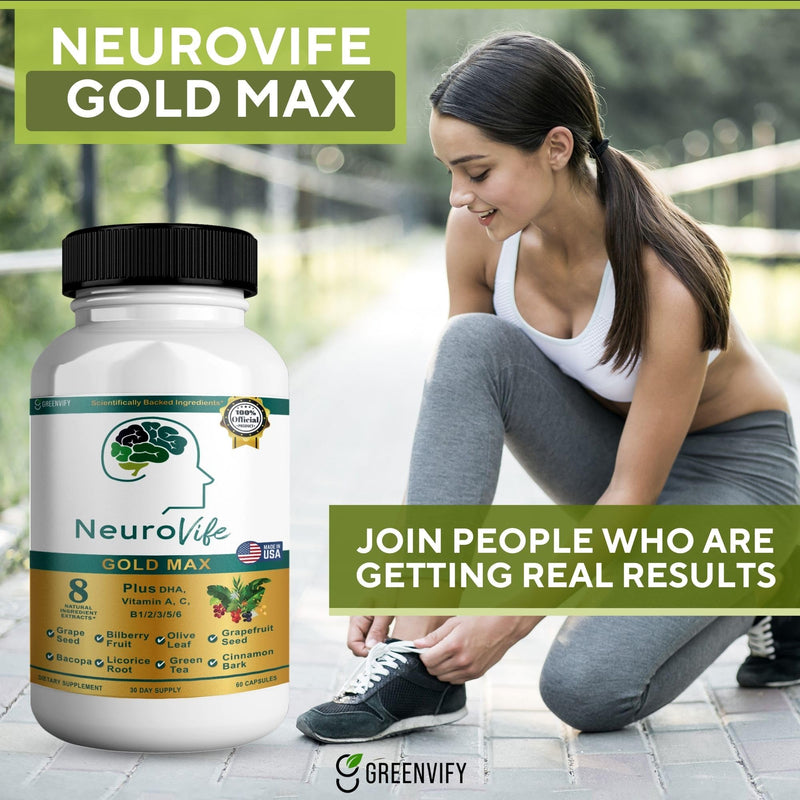 NeuroVife Gold Max Nootropic Formula, Cognitive Focus and Clarity Complex, 60 Capsules 1