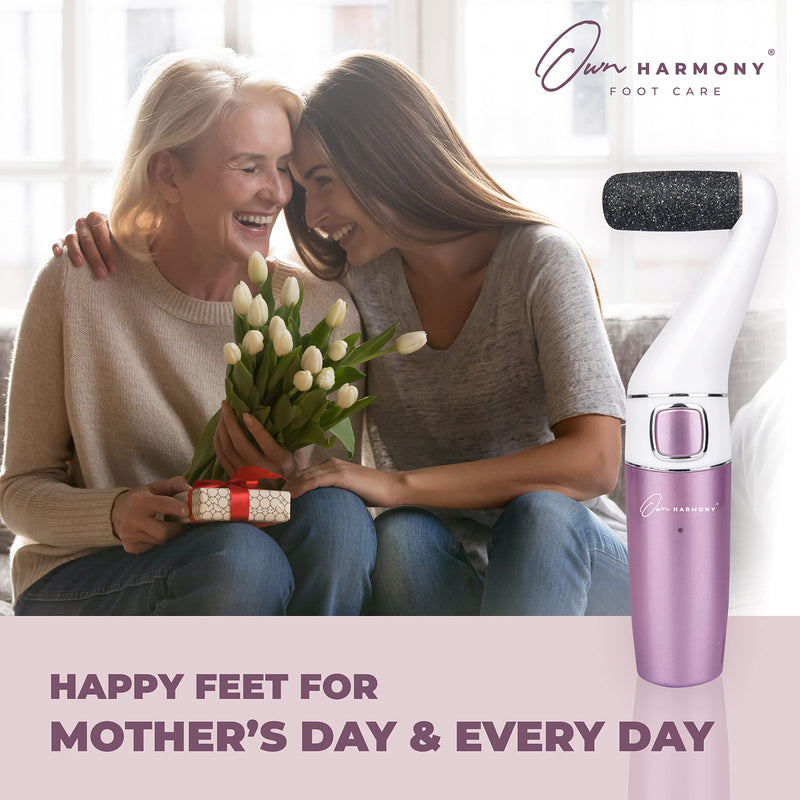 Electric Callus Remover for Feet: Professional Foot Care for Women by Own Harmony - Rechargeable Pedicure Tools - Electronic Foot File Pedi Sander - Best for Hard, Dry, Dead, Cracked Skin (3 Rollers) Satin Rose - BeesActive Australia