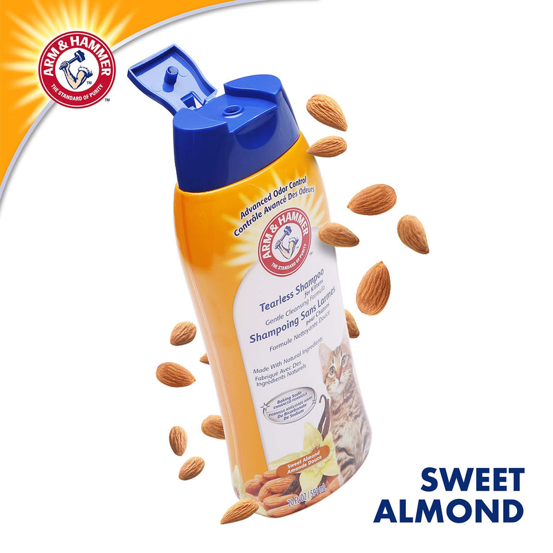 Arm & Hammer Tearless Kitten Shampoo for CatsNatural Cat Shampoo for Odor Control with Baking Soda, 20 Fl Oz Gentle Cleansing Kitten Shampoo in Sweet Almond Scent (Pack of 1) 20 Fl Oz (Pack of 1) - BeesActive Australia