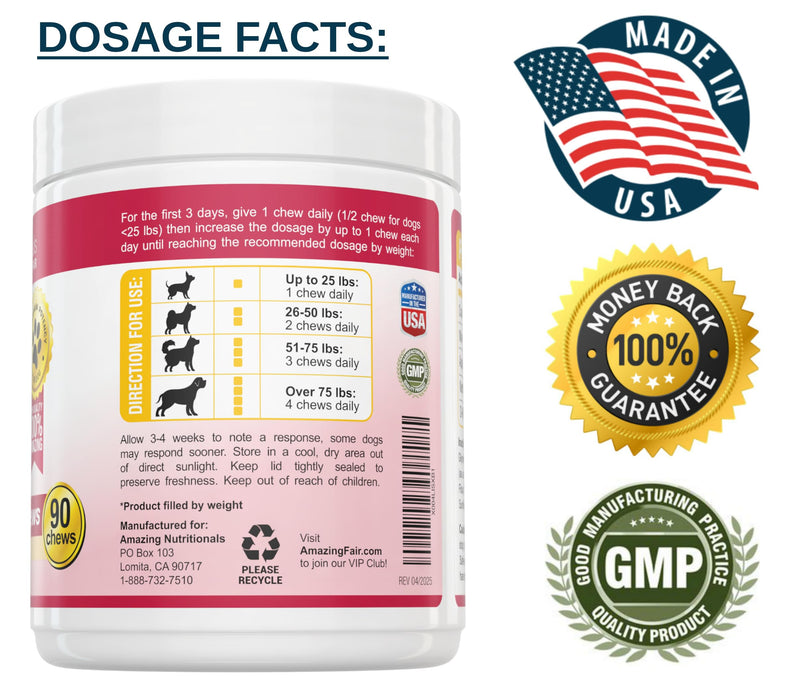 Probiotics for Dogs and Cranberry Bundle - UTI Prevention, Immune Support, Digestive Health, Incontinence, Gas and Diarrhea Elimination