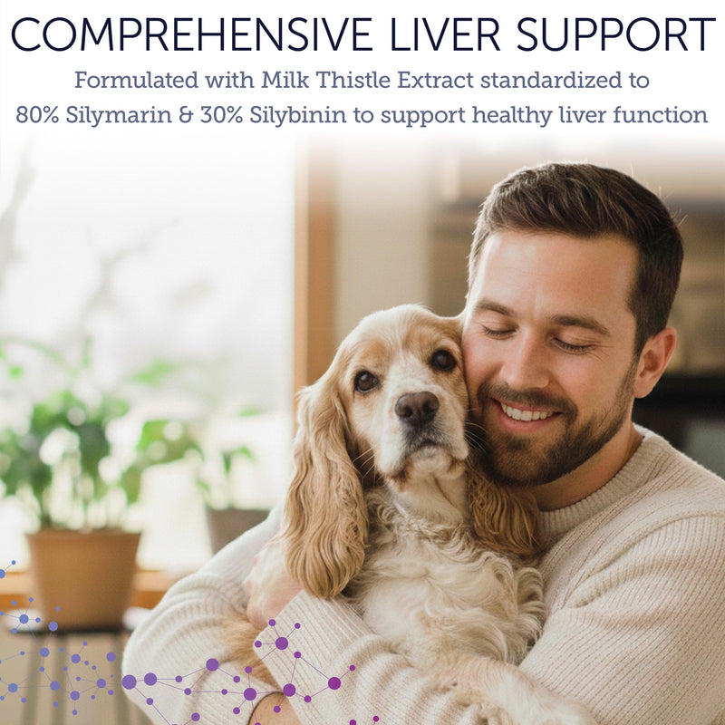 NuLife Hepato Support - Liver Support for Dogs and Cats with Silymarin - Contains Milk Thistle for Dogs & Cats and Vitamin B Complex (B1, B2, B6, B12) - Promotes Canine & Feline Hepatic Health - 180ct