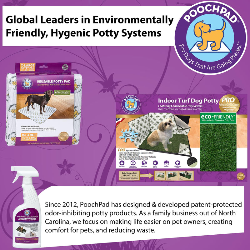 PoochPad Potty Training Attractant Spray for Dogs & Puppies 16 oz, Made in USA, Indoor Potty Pad & Outdoor Use, Dog Training & Behavior Aids Housebreaking Supplies