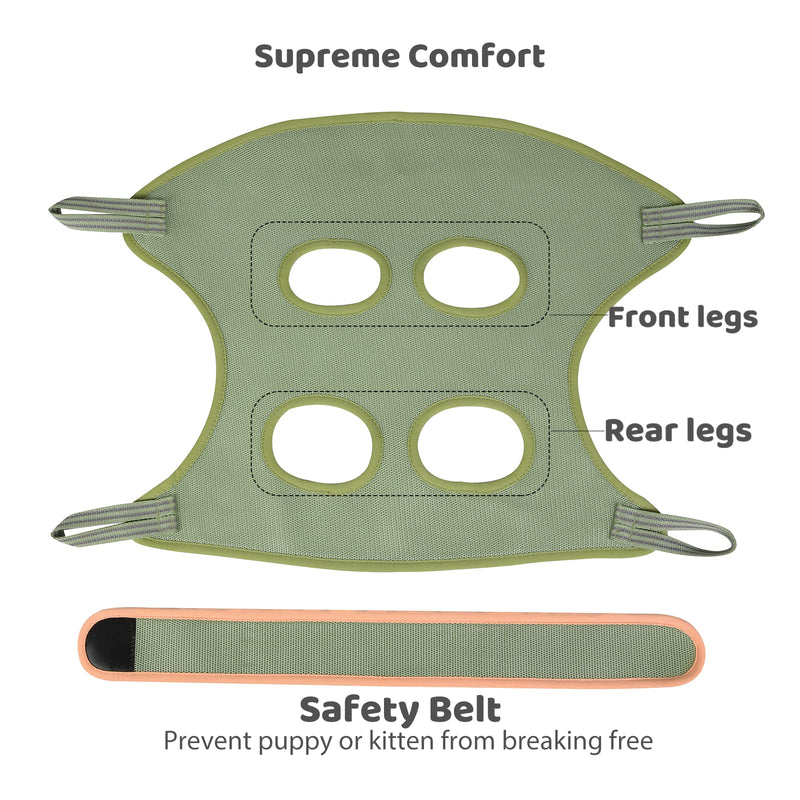 Guzekier Pet Dog Grooming Hammock Harness for Cats & Dogs, Dog Sling for Grooming, Dog Hammock Restraint Bag with Nail Clippers/Trimmer, Nail File, Pet Comb,Ear/Eye Care XS（Weight：8-12LB） - BeesActive Australia