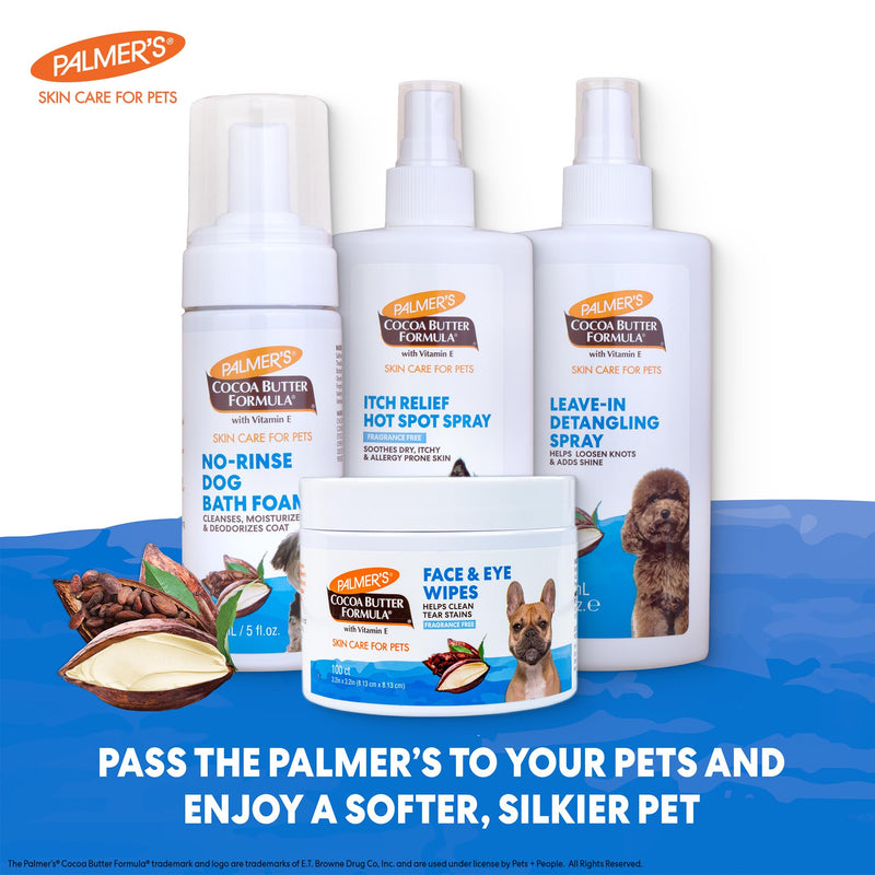 Palmer’s for Pets Hot Spot and Itch Relief Spray for Dogs with Cocoa Butter - Conditioning No-Rinse Skin Allergy Relief Mist with Vitamin E, Fragrance Free Formula, 8 Fl Oz Unscented 8 Fl Oz (Pack of 1)
