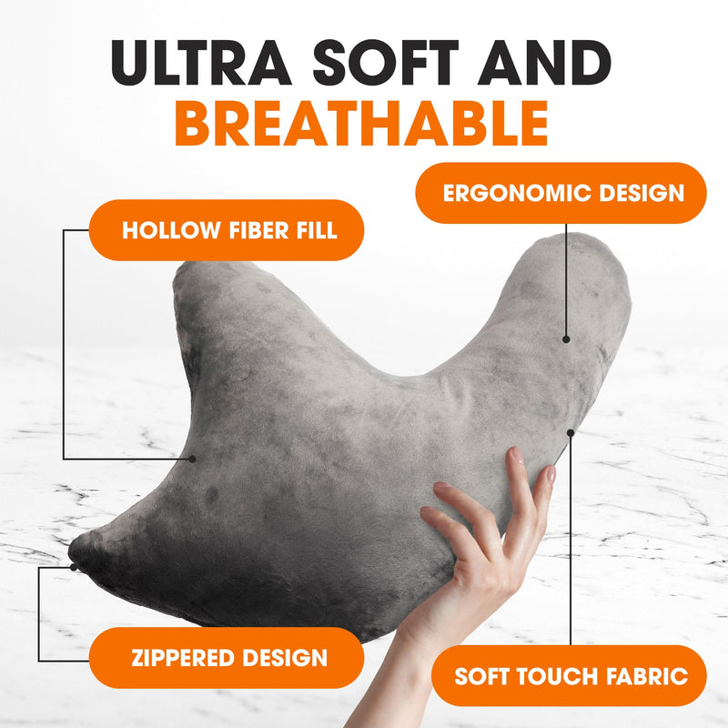 Cheer Collection Rotator Cuff Pillow – Shoulder Surgery Recovery Pillow for Side Sleepers, Arm Support Cushion for Rotator Cuff Injury & Post Surgery Comfort, Gray - BeesActive Australia