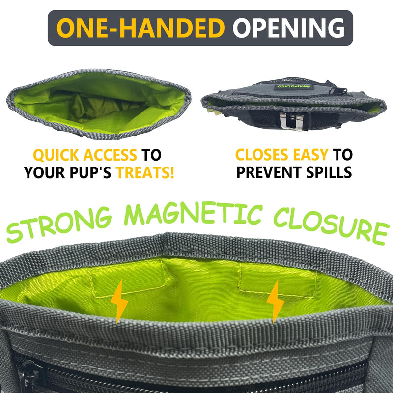Dog Treat Pouch Magnetic Closure, Multi-Compartment Treat Pouches For Pet Training Built-in Poop Bag Dispenser for Kibble, Toys & Phone, Ideal Dog Treat Bag for Training & Walking - BeesActive Australia