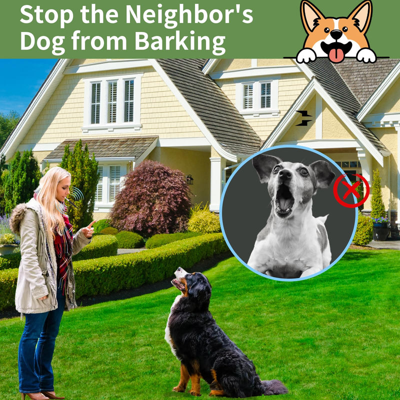 Dog Whistle 2 Pack with Adjustable Frequency, Ultrasonic Silent Dog Whistle to Stop Barking Neighbors Dog, Recall Train Dogs with Long-Range, with Lanyard (Black and White) - BeesActive Australia
