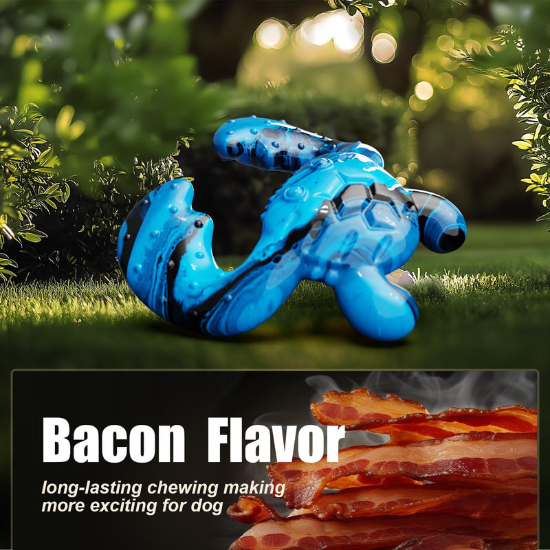 Dog Toys for Aggressive Chewers, Dog Toys for Large Dogs, Tough Nylon Crab-Shaped Dog Chew Toys with Bacon Flavor, Chew Toys for Aggressive Chewers, Blue - BeesActive Australia