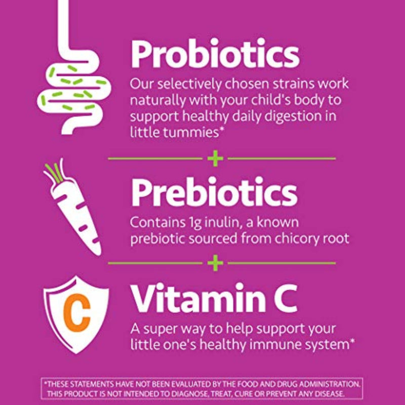 up4 Kids Probiotic Gummies with Prebiotics & Vitamin C, for Ages 3+, 30 Ct | Gut Health & Digestive Support*, Berry-Flavored, Daily Probiotic For Kids, Ages 3+, Gelatin-Free, Shelf-Stable Formula Kids Probiotic (30 Count)
