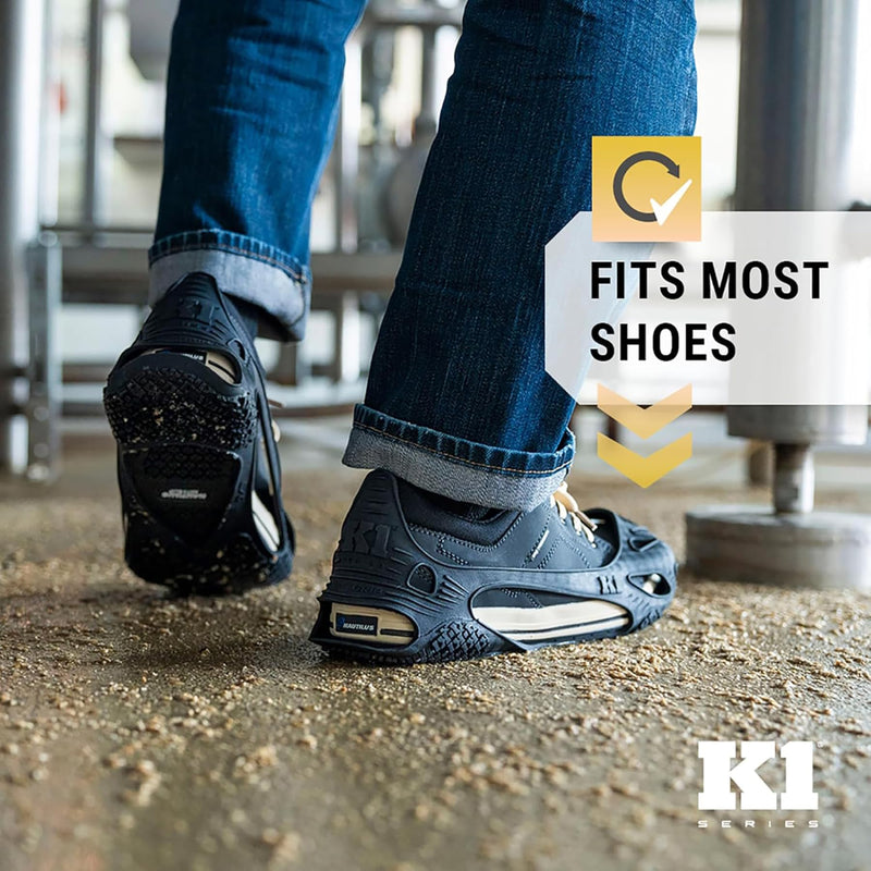 K1 Series SG1 Non-Slip Grip on Oil & Grease for Work/Safety Shoes - Traction Aids for Men & Women in Food Service, Warehouse X-Large