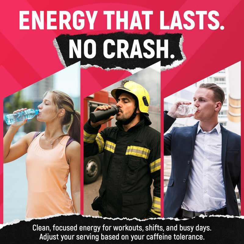 CardoMax Caffeine Packets, Watermelon, 15 Liquid Stick Packs | Energy Drink Packets with 200 MG Liquid Caffeine, BCAA, Vitamin B12 & B6, Sugar-Free, Zero Calorie, Vegan & Keto