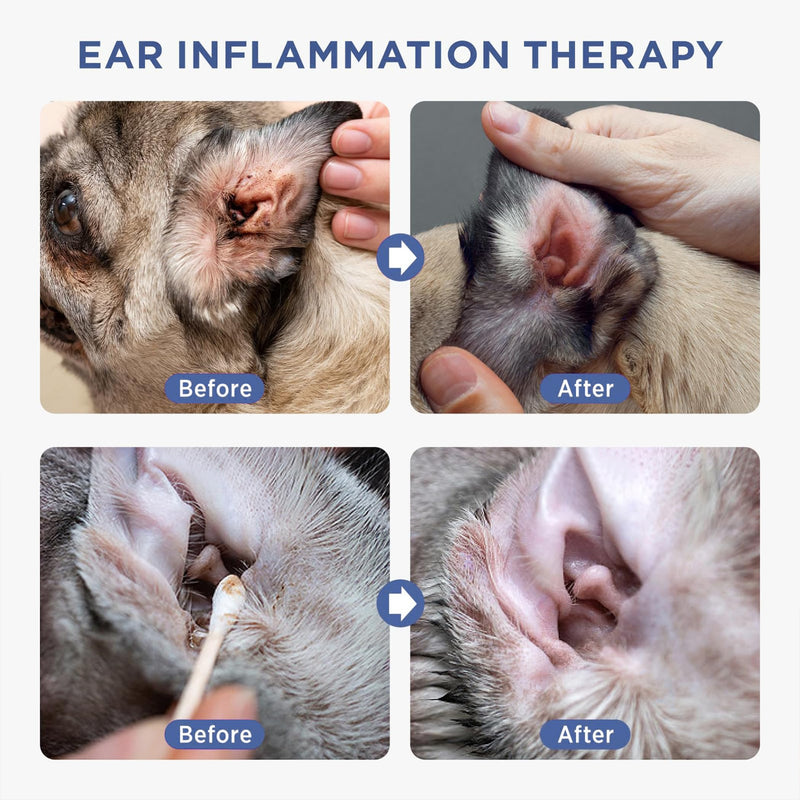 PCpetclear Ear Cleaner for Dogs & Cats 60ml, Stop Ear Inflammation and Itching, Dog Earwax, Dirt, Odor Remover - BeesActive Australia