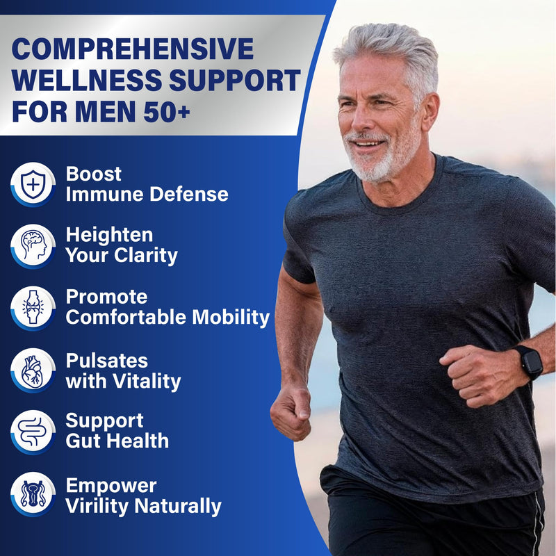 Sugar Free Multivitamin Gummies for Men 50 plus - Methylated Multivitamin | with Omega-3, CoQ10, Elderberry & Turmeric - Gentle on The Stomach, Vegan, Non-GMO, Gluten-Free, 120 Gummies Mixed Berries 60 Count (Pack of 2)