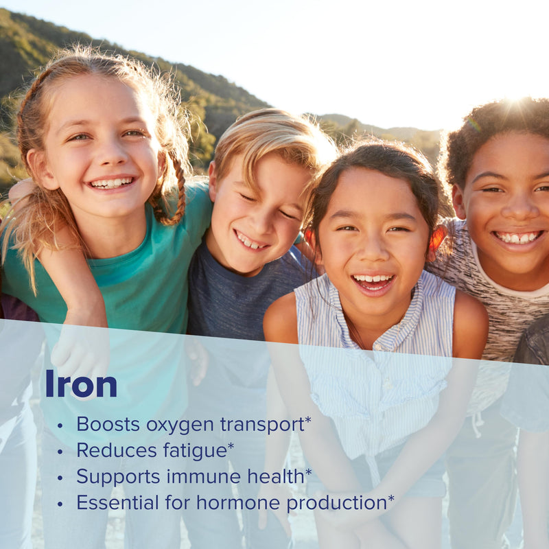 Superior Source Children?s Iron 5 mg - Ferrous Fumarate Supplement for Kids - Iron Supplement for Cell Health & Development Support - Supplement Tablets for Toddlers - 100 Instant Dissolve Tablets