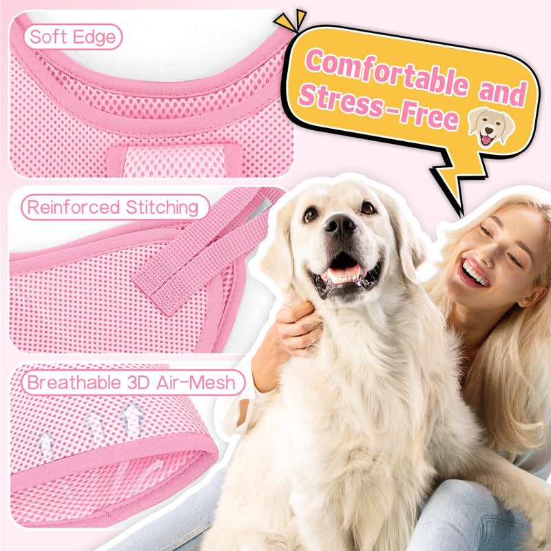 Supet Dog Grooming Hammock, New Pink Small Dog Sling for Nail Trimming, Back Protect Dog Hanging Harness for Claw Care, Dog Nail Trimming Restraint with Thick Fabric XS（ Legs Spacing：6-9.5" / Max W：5-15LBS） - BeesActive Australia
