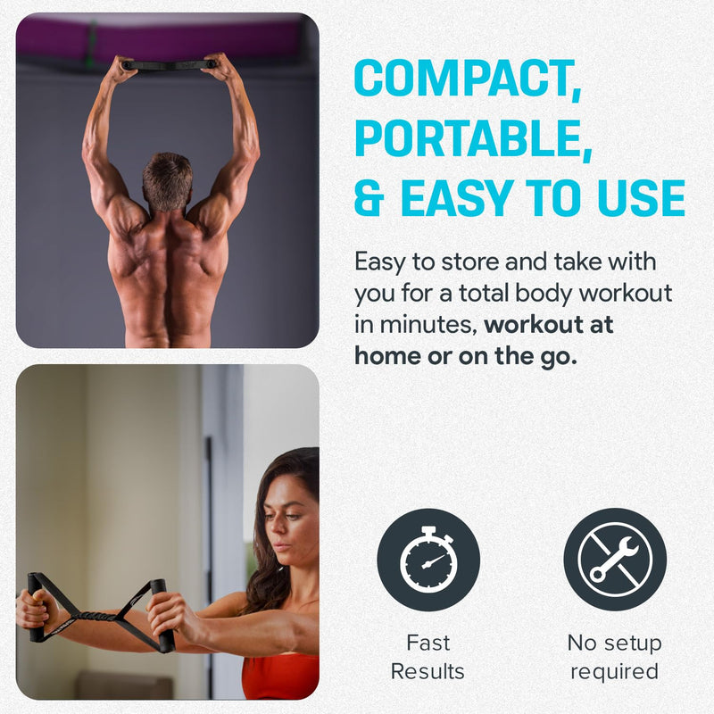 Iso-Bow Pro by Bullworker | The Isometric Pocket-Companion for Strength Training, Stretching, and Working Out. Use self-Resistance to circulate Blood Flow, Pump Muscles. Yoga or Pilates Exercises. 1